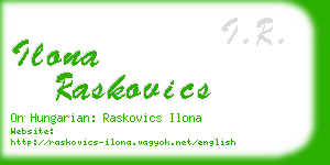 ilona raskovics business card